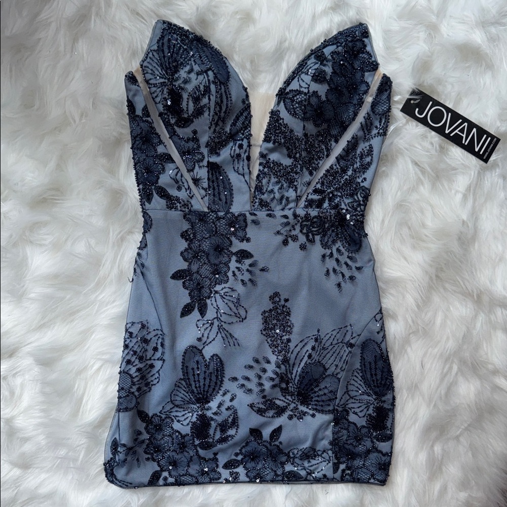 Jovani mini blue dress sz 4